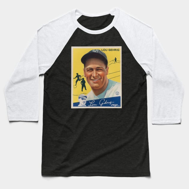 Lou Gehrig 1934 Goudey Baseball T-Shirt by BlackBoxHobby